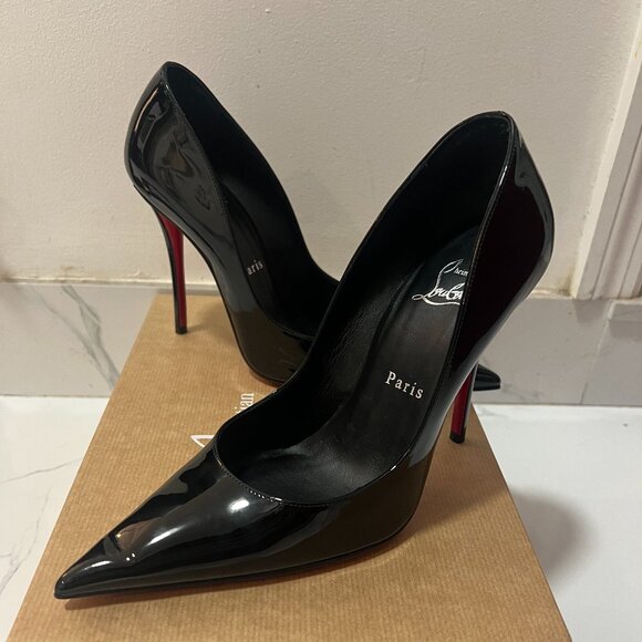 Christian Louboutin Women's Miss Z 100mm Black Patent Pumps - Picture 1 of 9